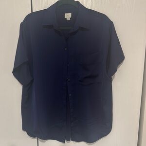 A New Day Blue Blouse Relaxed Fit